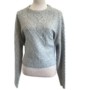 Universal Thread Heather Gray Cable Knit Sweater